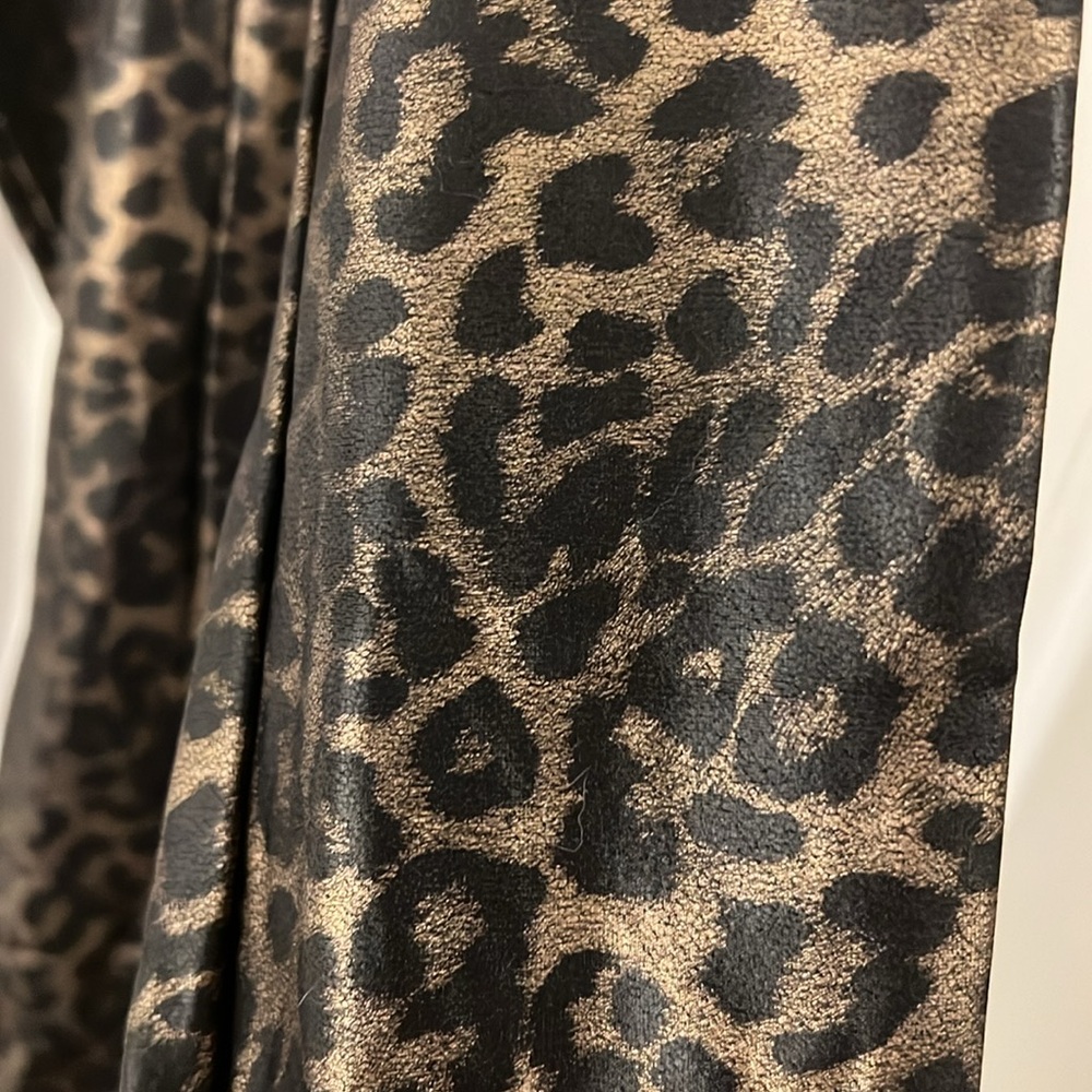 Spanx metallic leopard leggings